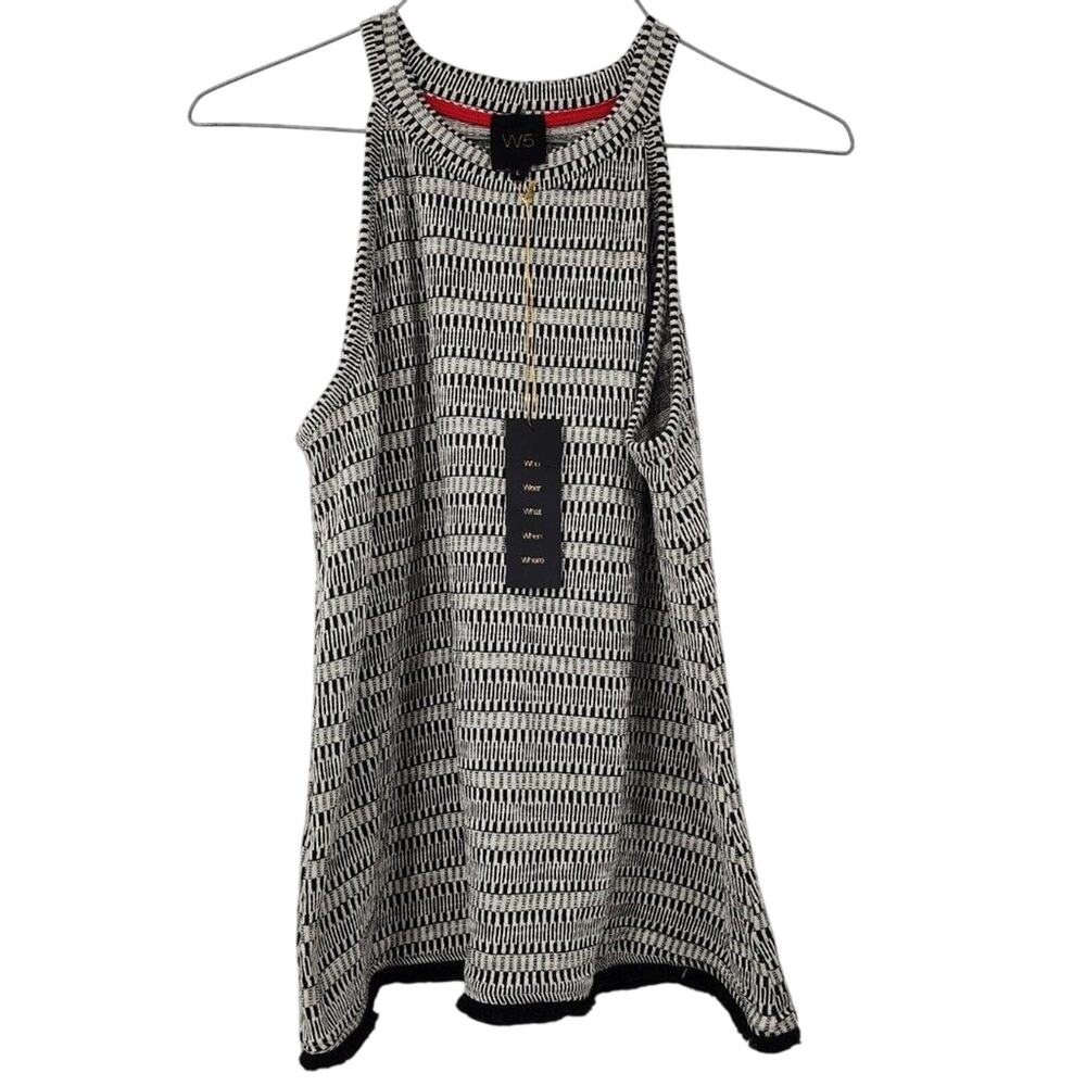 NWT W5 Women's Sleeveless Tank Top Size Large L Striped Summer Spring